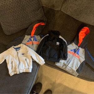 Lot of 4 infant Adidas jackets